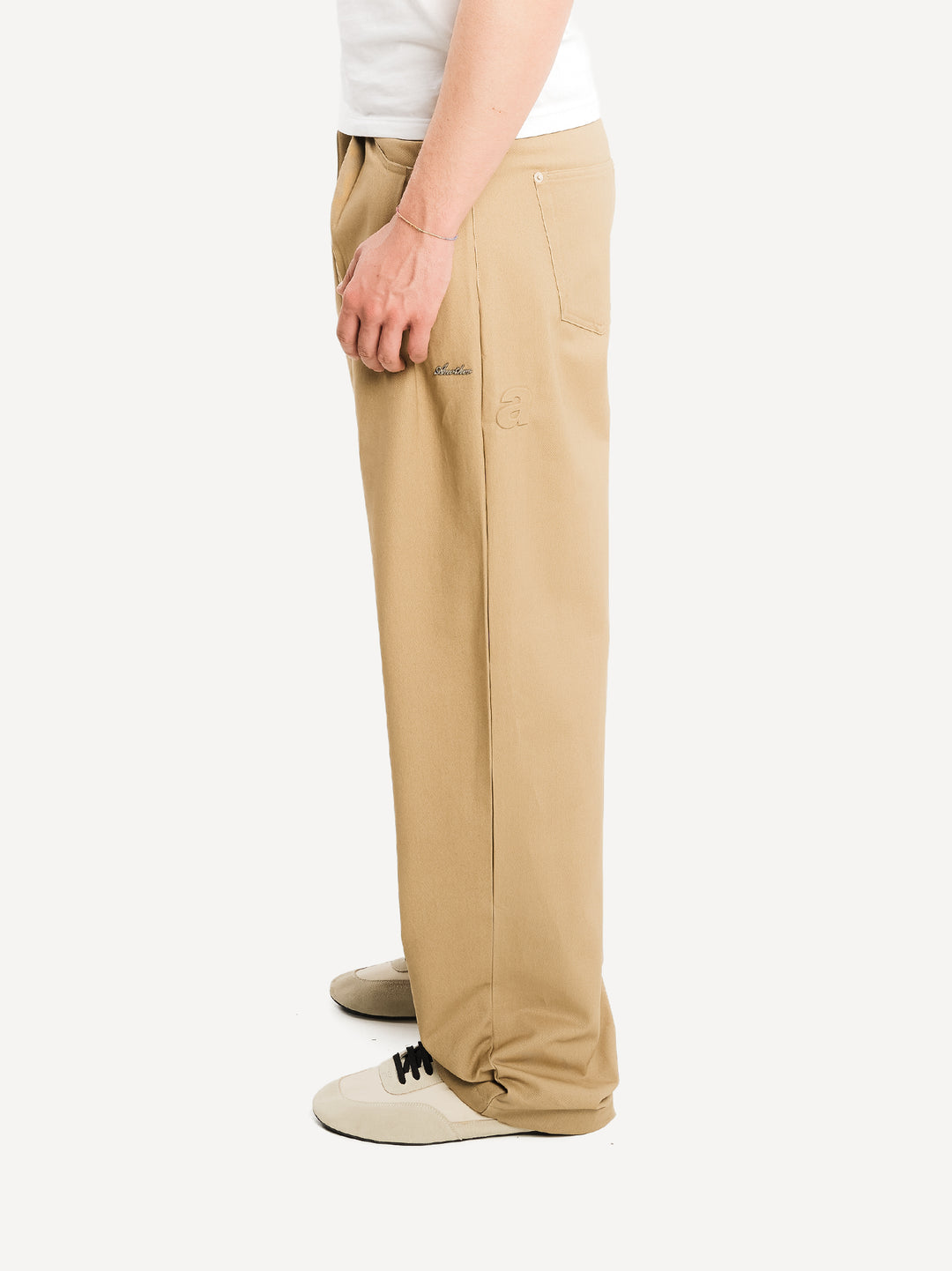 Straight Pleated Workwear Pants