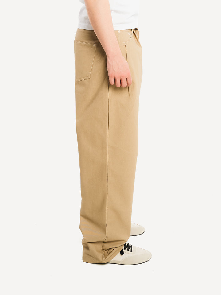 Straight Pleated Workwear Pants