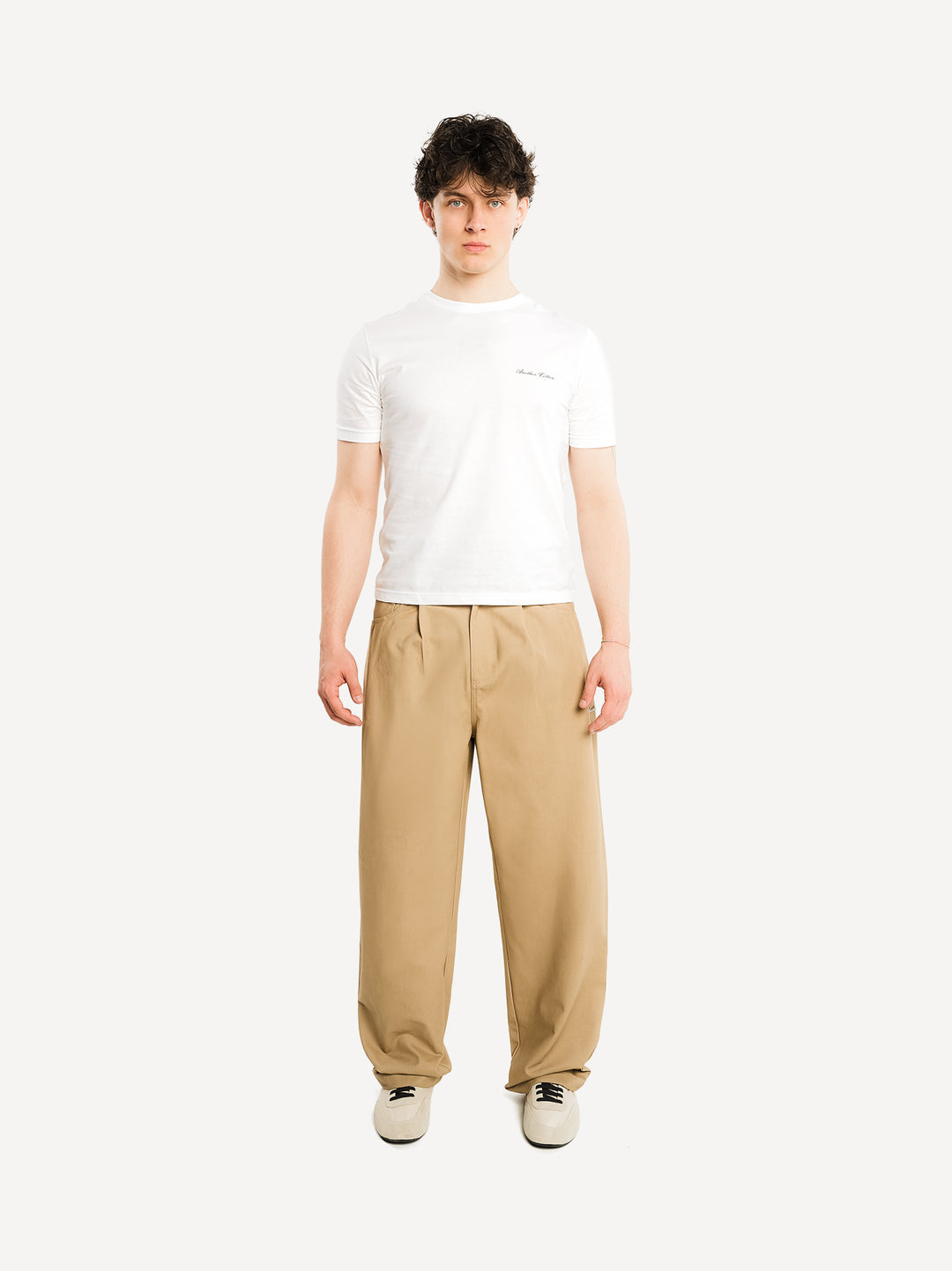 Straight Pleated Workwear Pants
