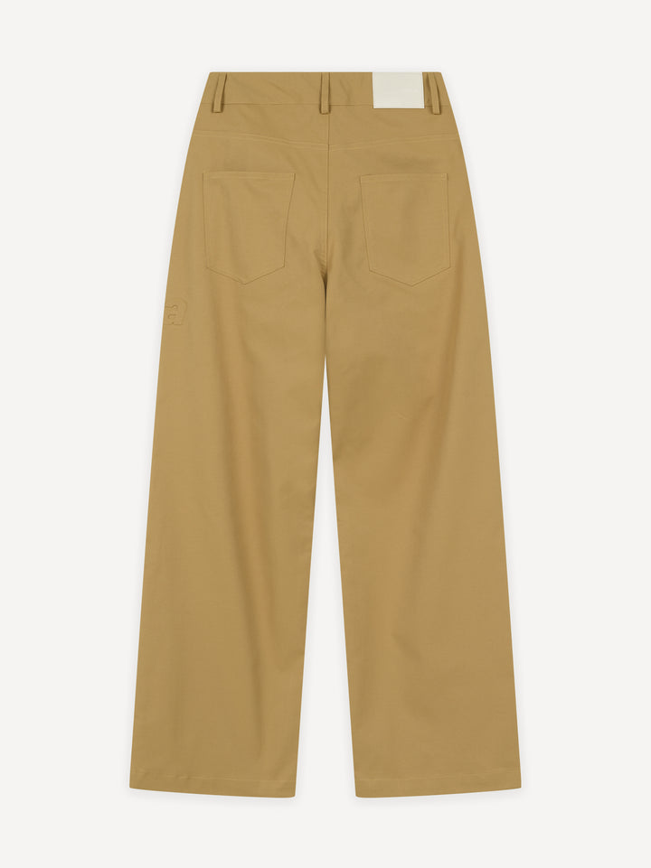 Straight Pleated Workwear Pants