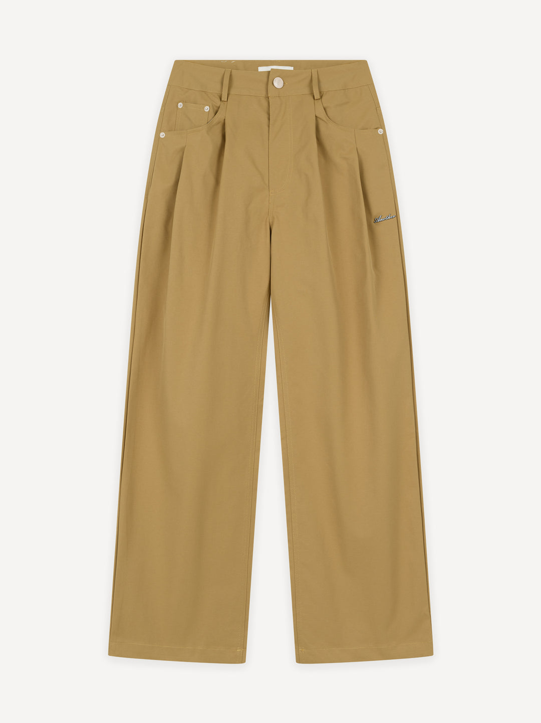 Straight Pleated Workwear Pants