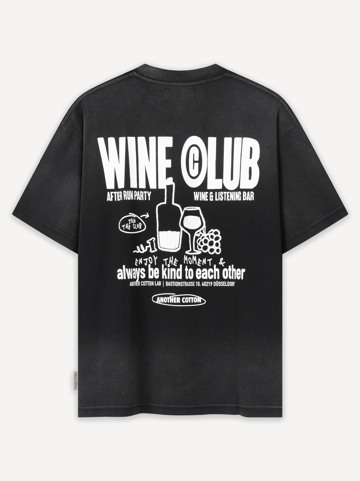 Wine Club Washed T-Shirt – Washed Black