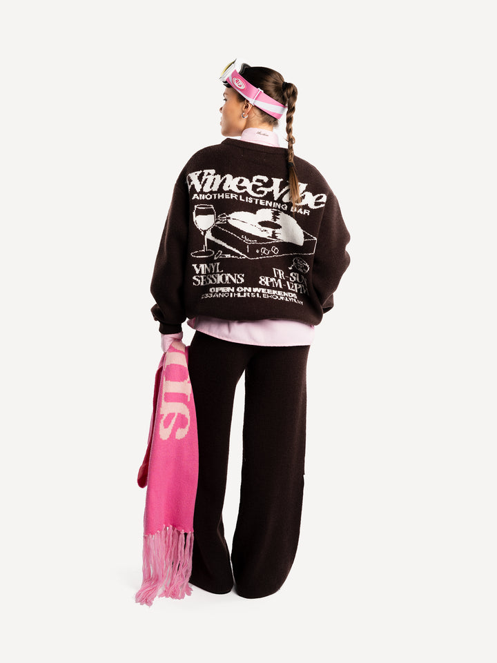 Wine & Vibe Knit Sweater Women