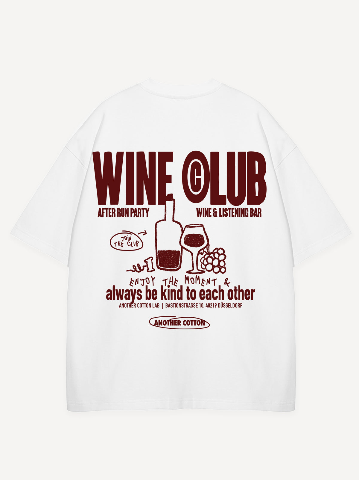 Wine Club Oversized T-Shirt – White