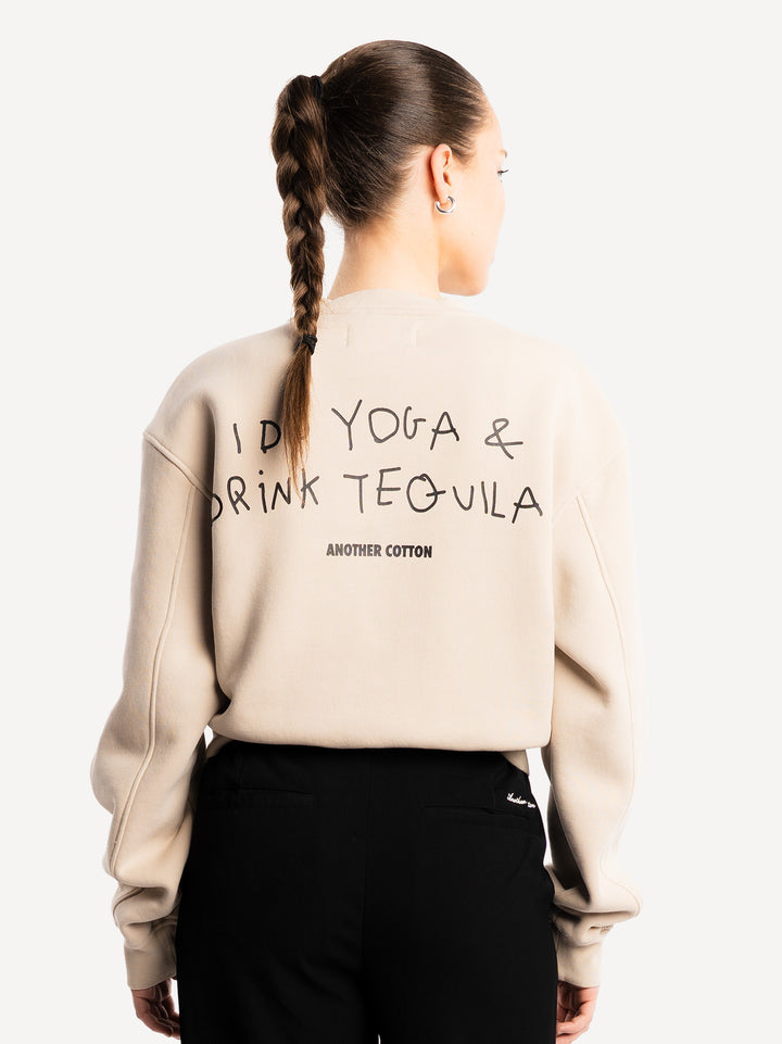 Yoga & Tequila Cropped Sweatshirt