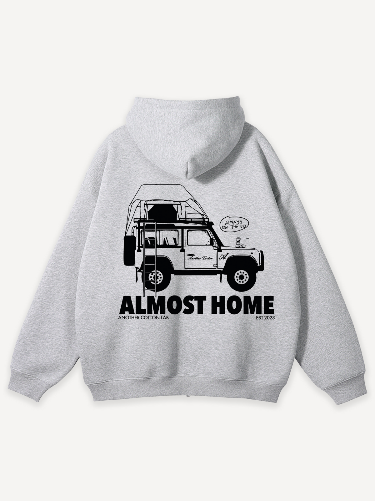 Almost Home Zip-Hoodie – Heather Grey