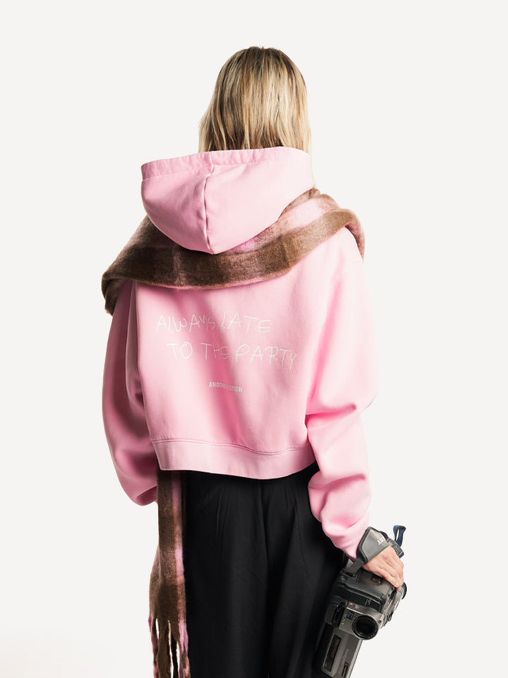 Always Late Cropped Hoodie