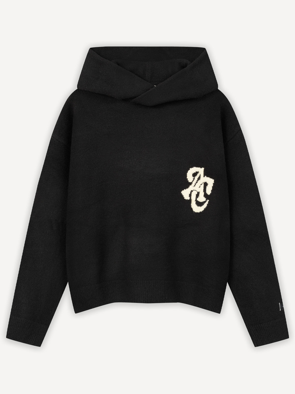 Another Set Knit Hoodie – Black