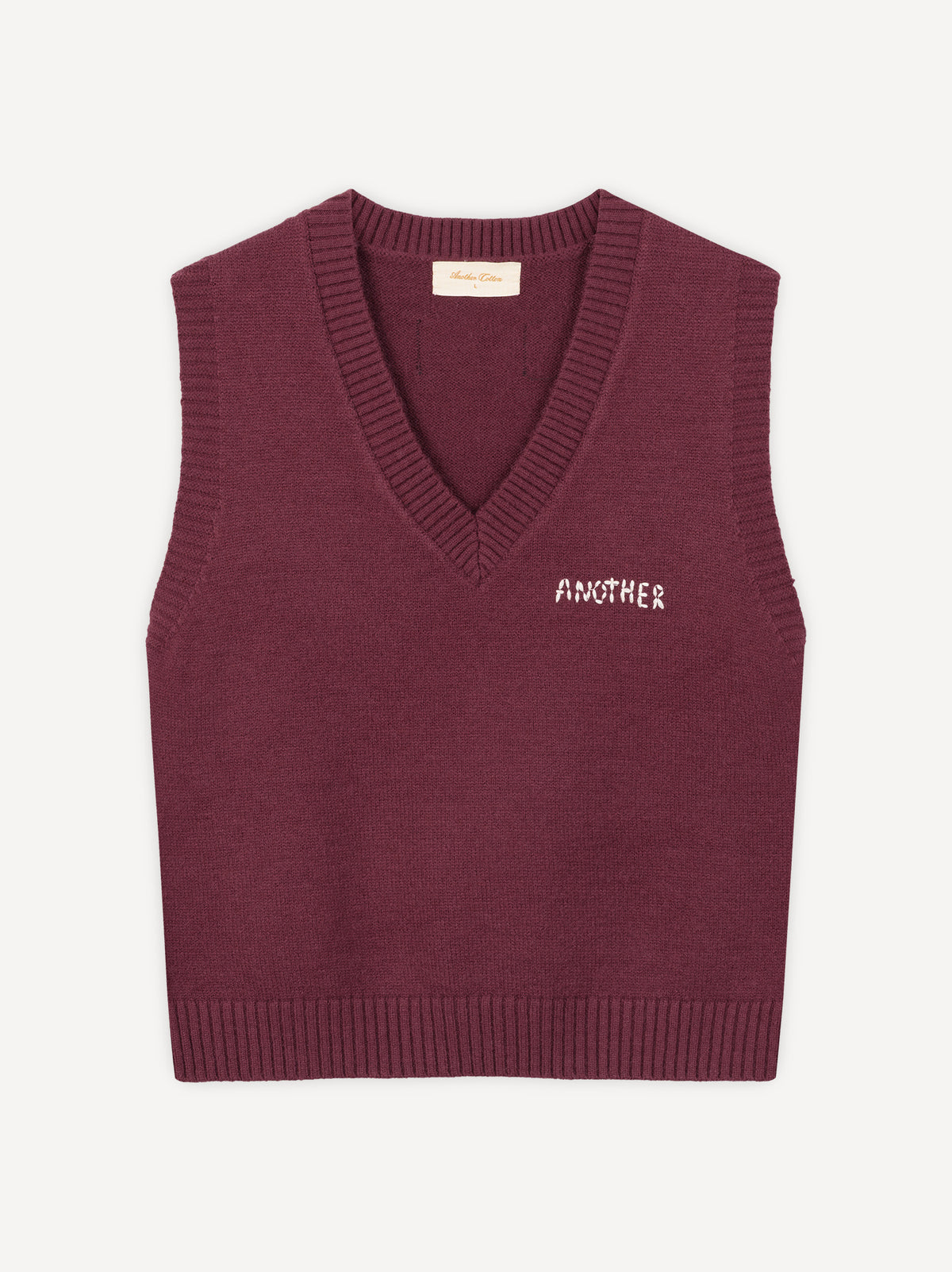 Another Scribble Knit Vest – Burgundy