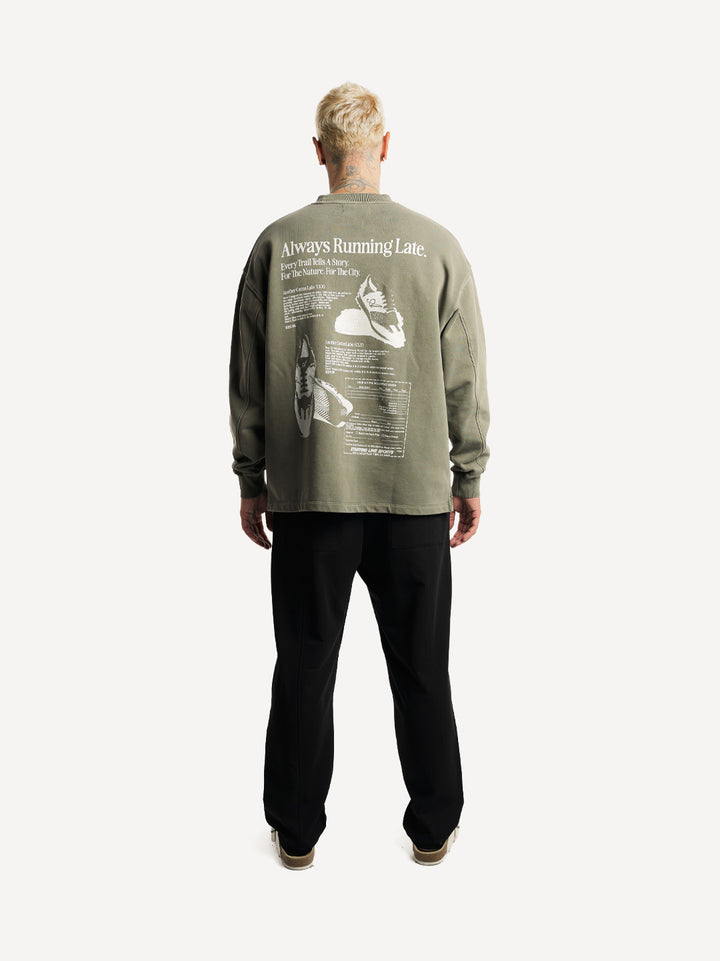 Running Late Washed Sweatshirt