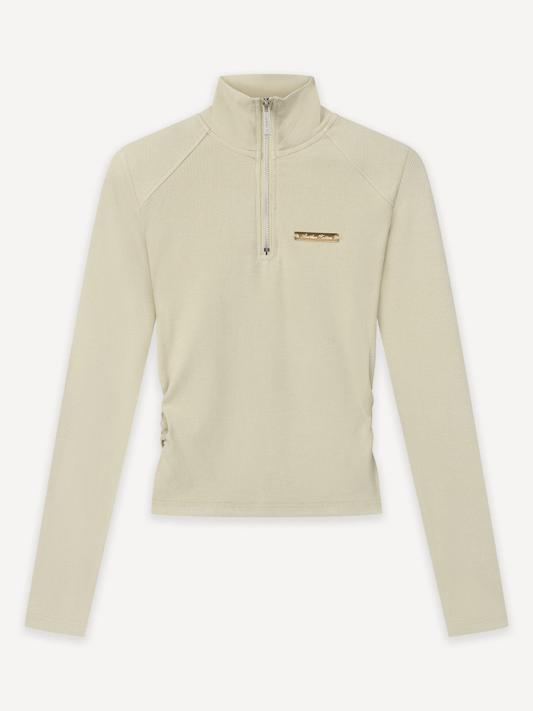 Another Cropped Rib Half Zip Longsleeve