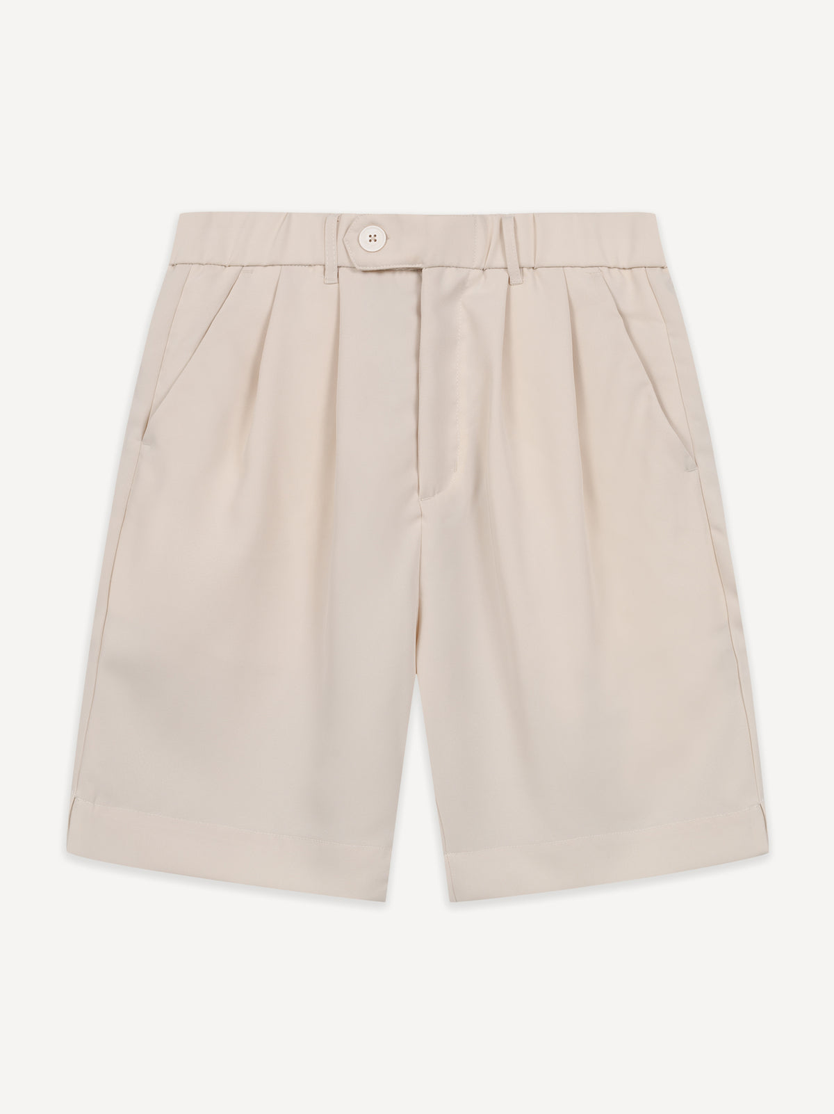 Double Pleated Shorts – Off White