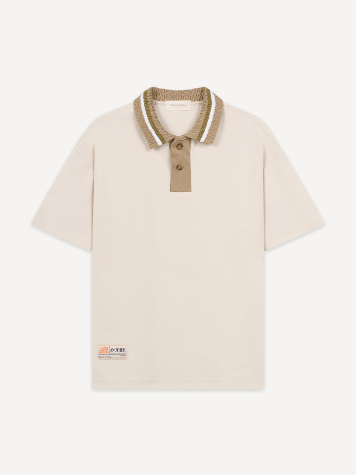 Knit Collar Oversized Polo