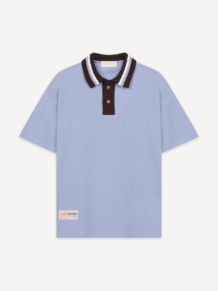 Knit Collar Oversized Polo