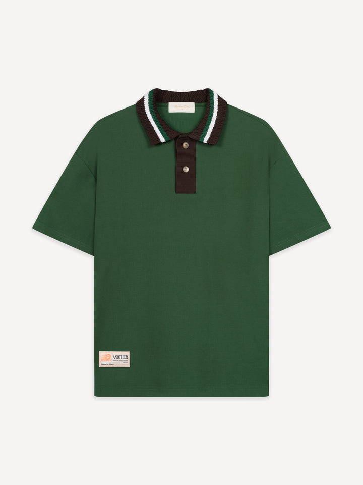 Knit Collar Oversized Polo
