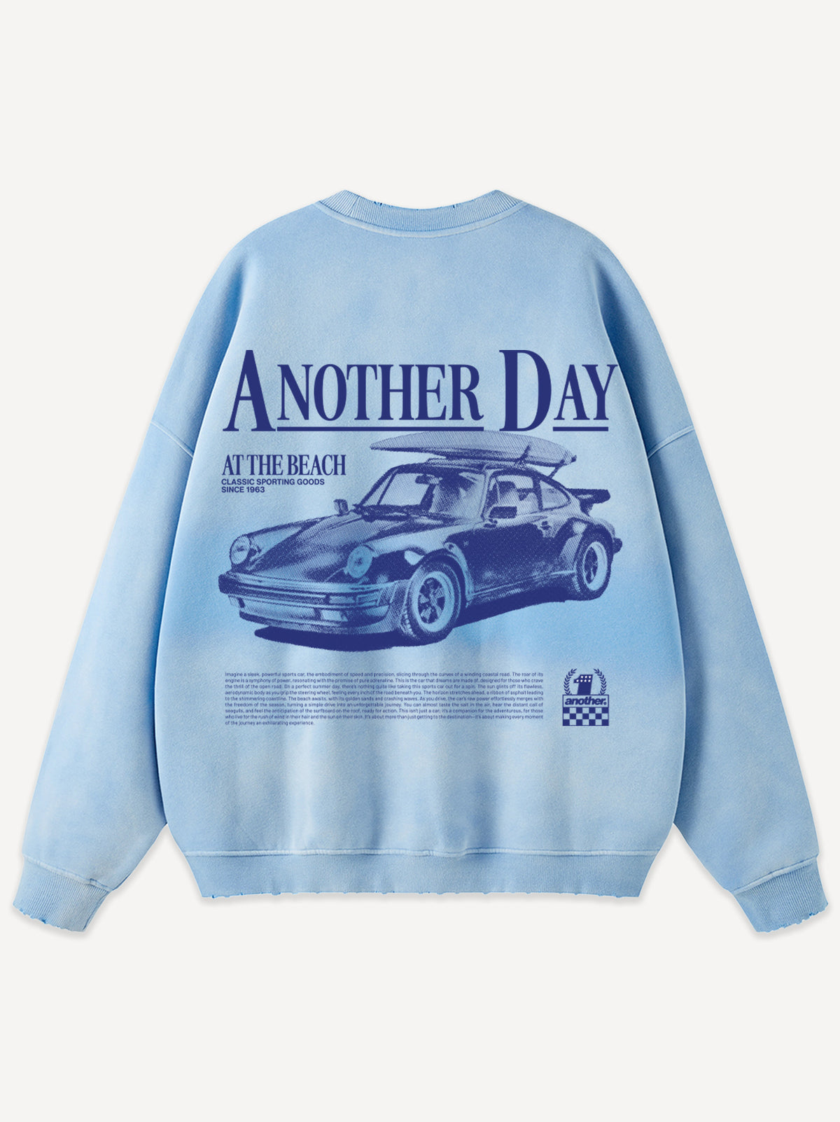 Another Day Washed Oversized Sweatshirt – Washed Sky Blue