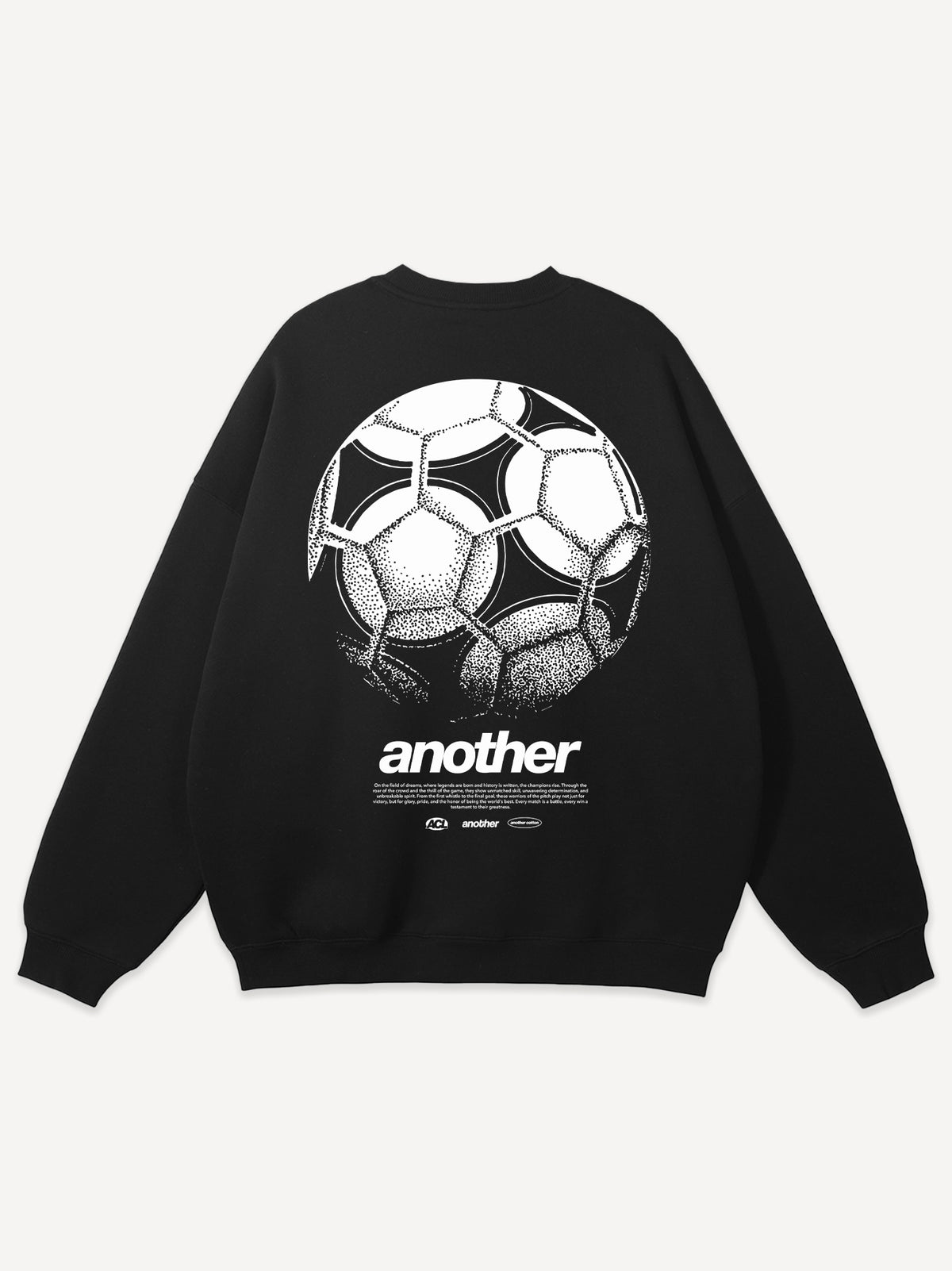 Another Soccer Oversize Sweatshirt – Zwart