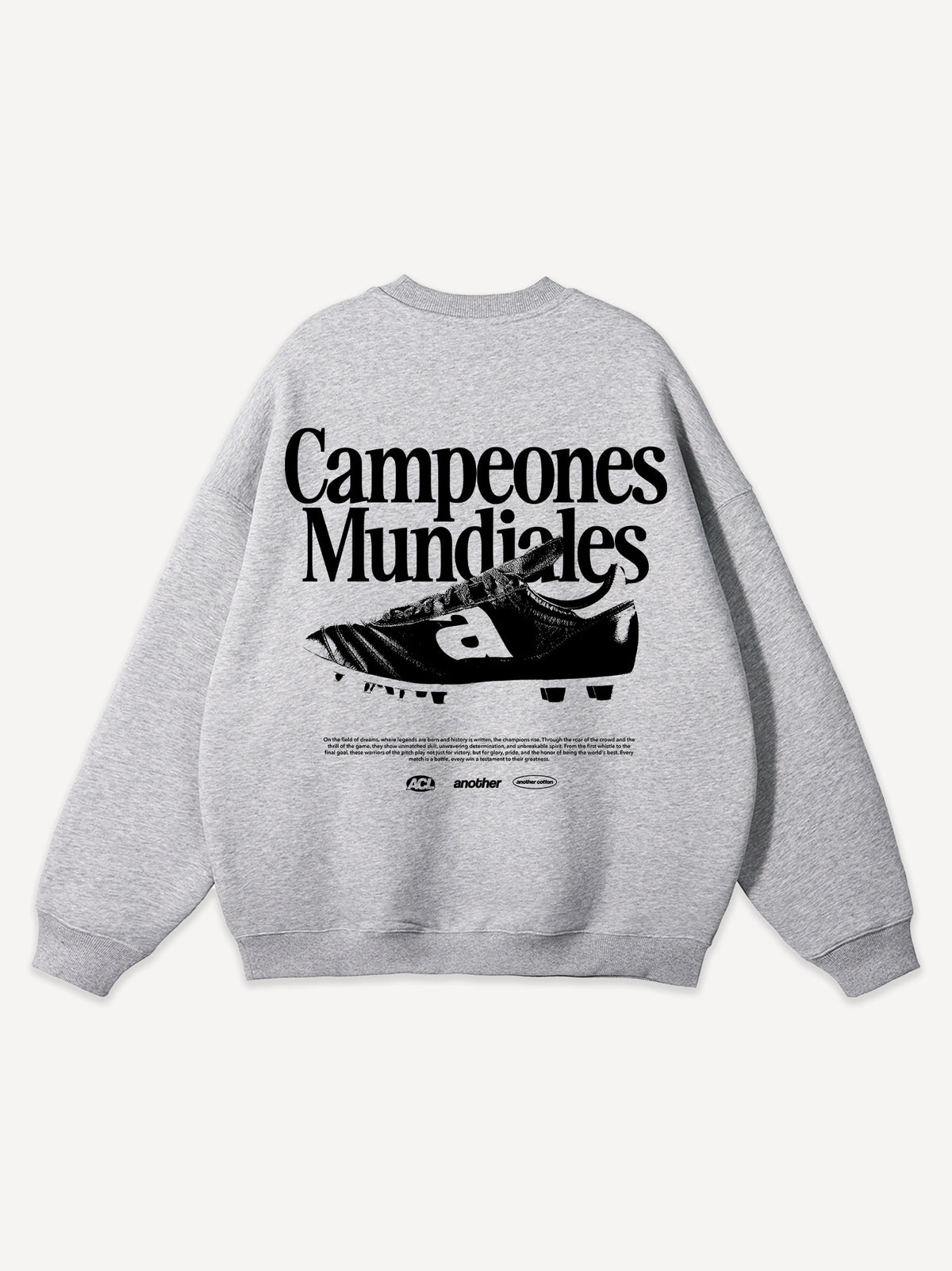 Campeones Mundiales Oversize Sweatshirt – Heather Grey