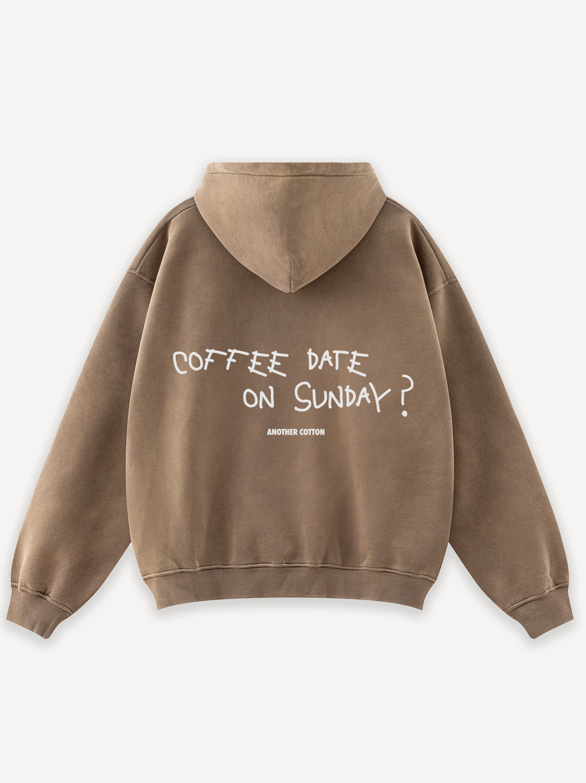 Coffee Date Oversized Hoodie – Washed Brown