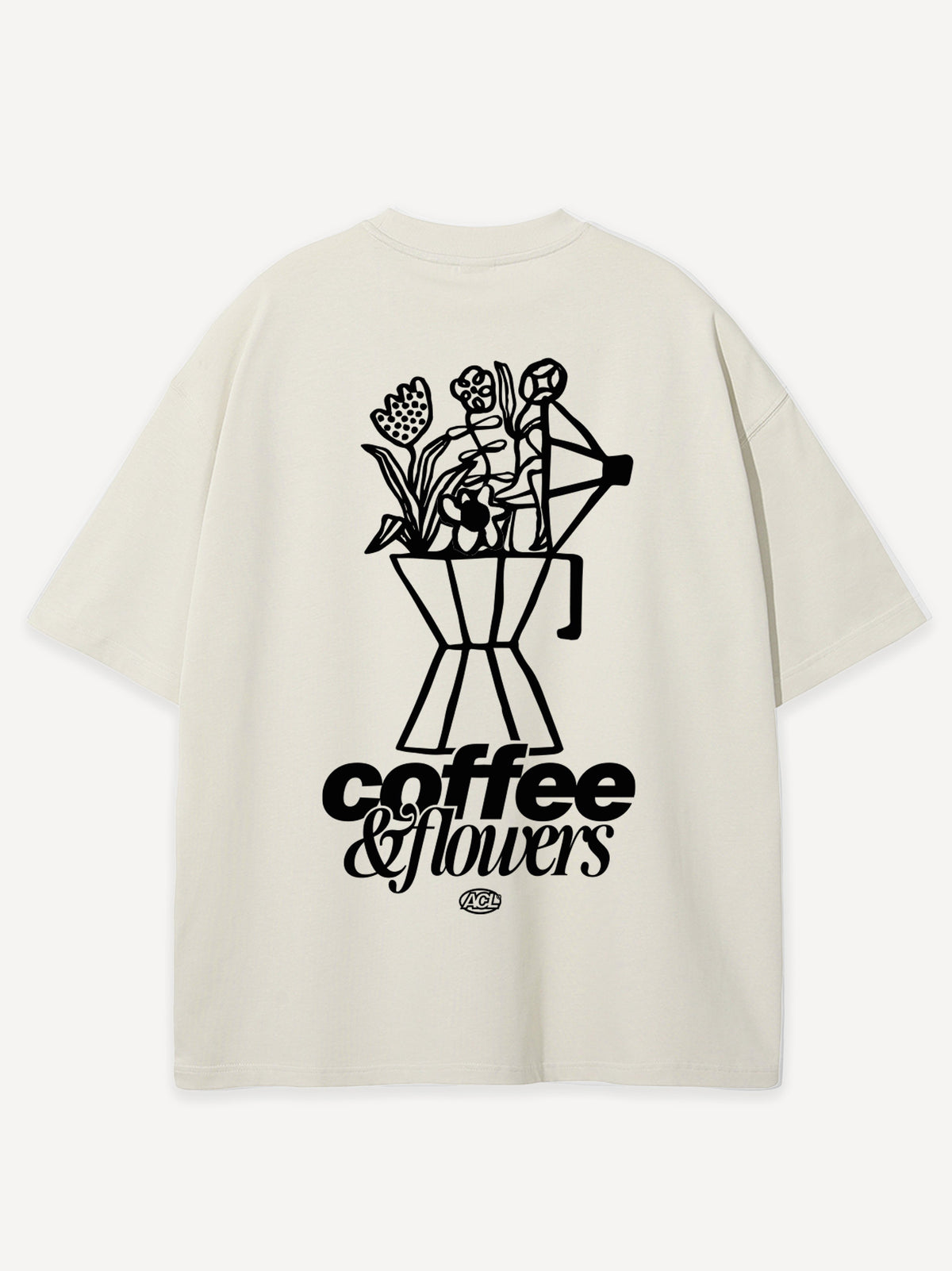 Coffee & Flowers Oversized T-Shirt – Off White