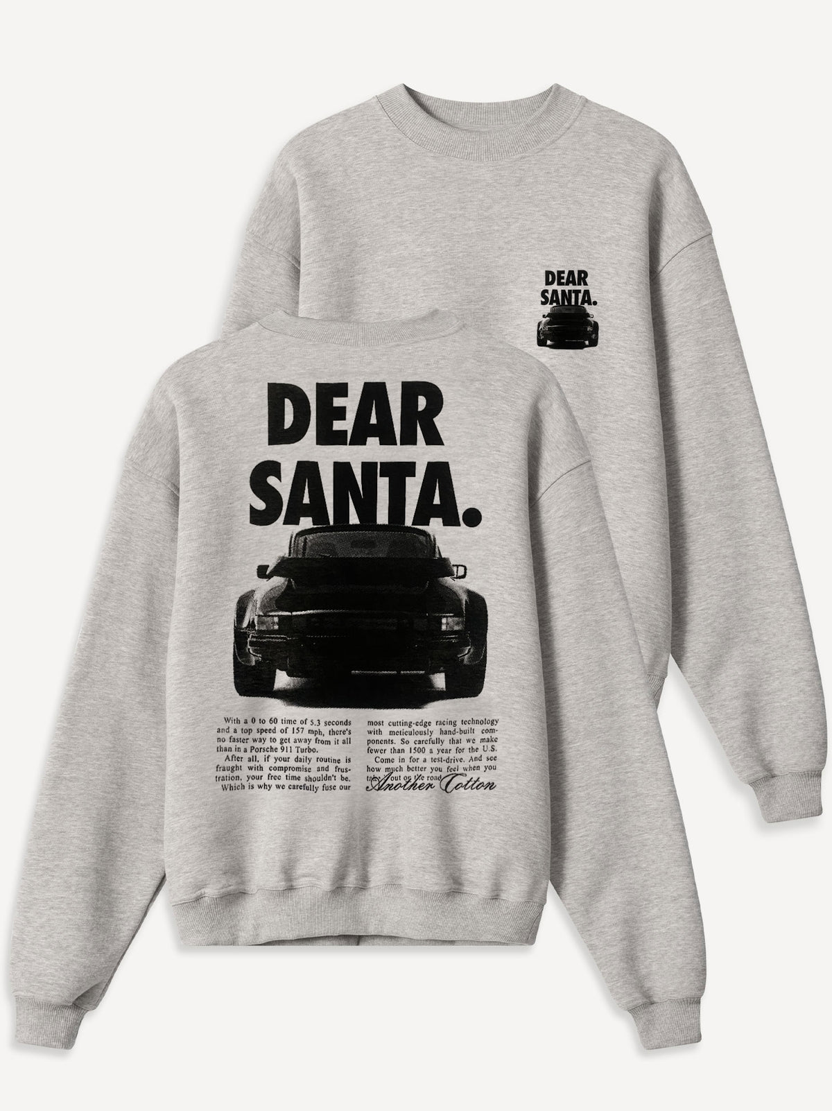 Dear Santa Oversize Sweatshirt – Grey