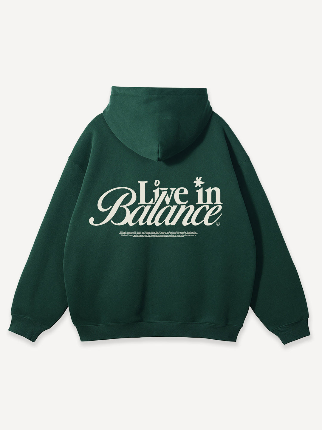 Live in Balance Oversized Zip Hoodie - Main Image