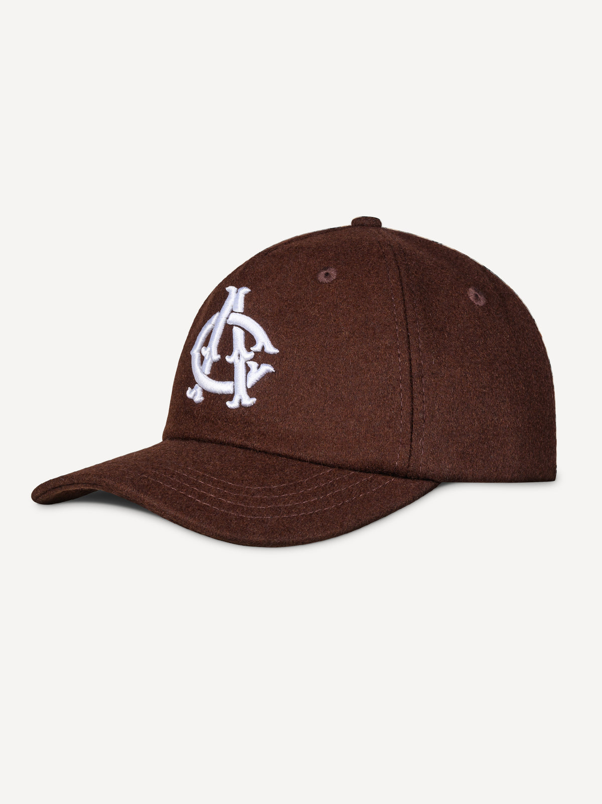 Monogram Wool Cap – Brown