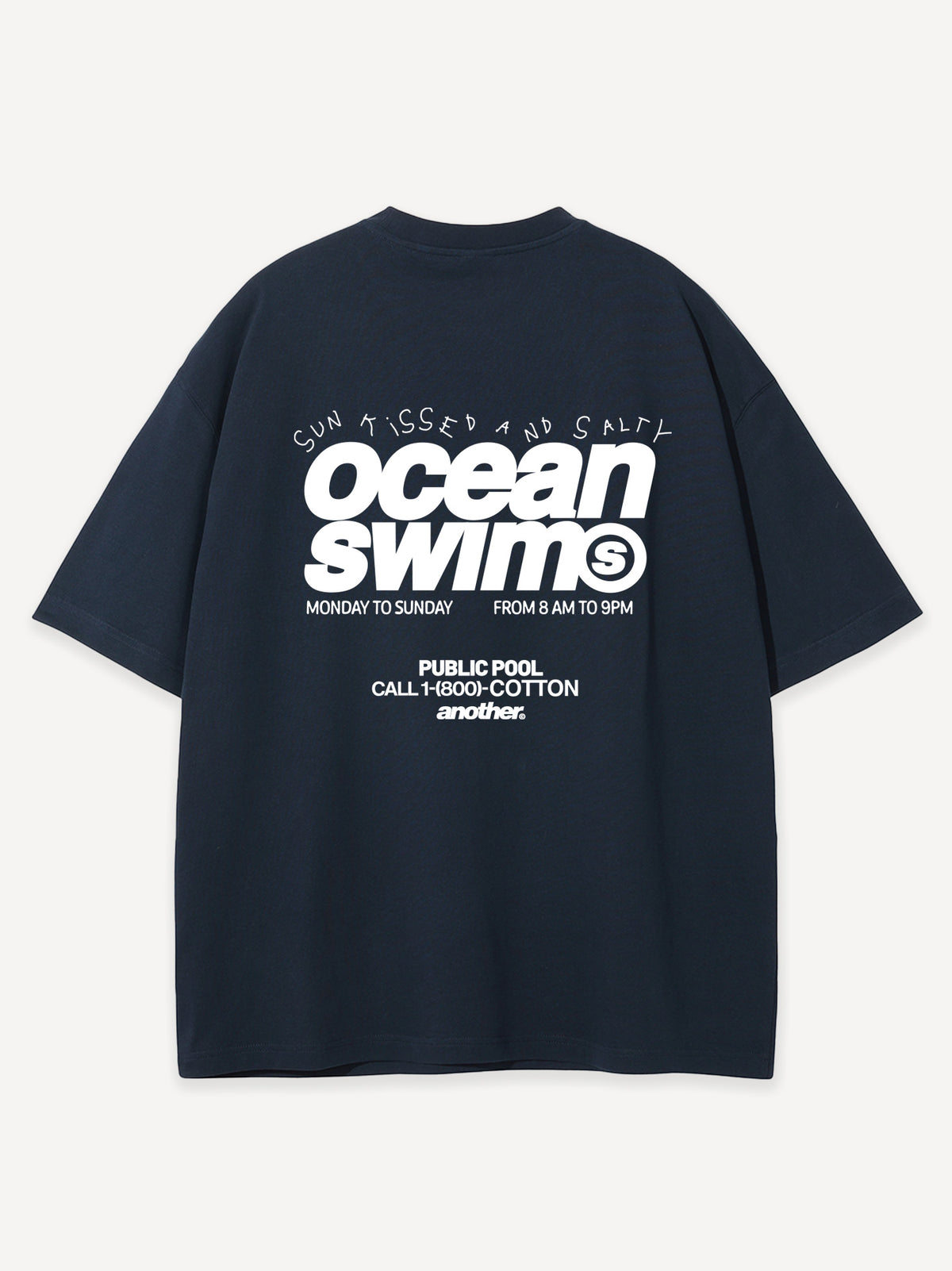 Ocean Swim Oversized T-Shirt – Navy
