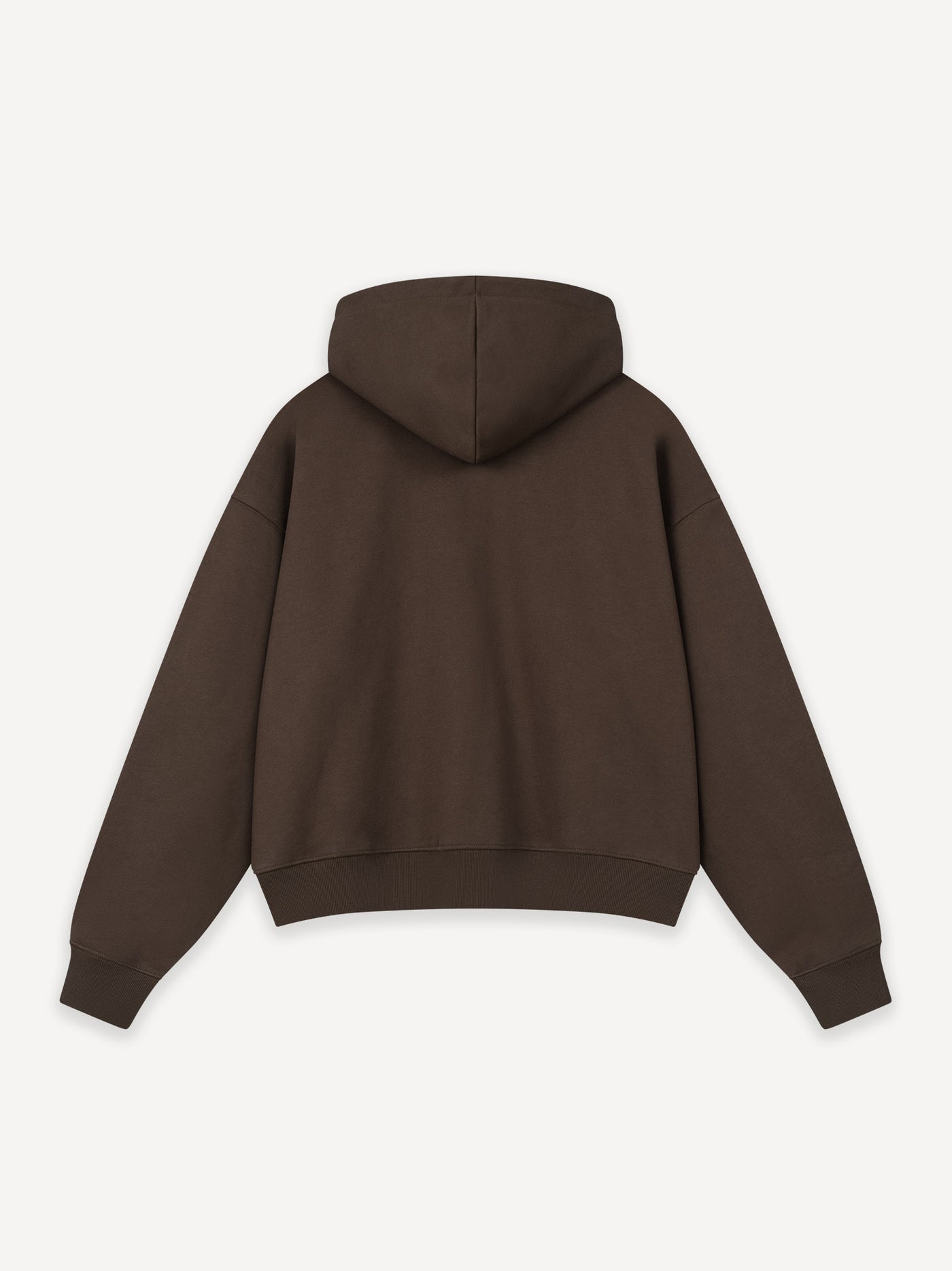WMNS Cropped Warm-Up Zip Hoodie – Dark Brown