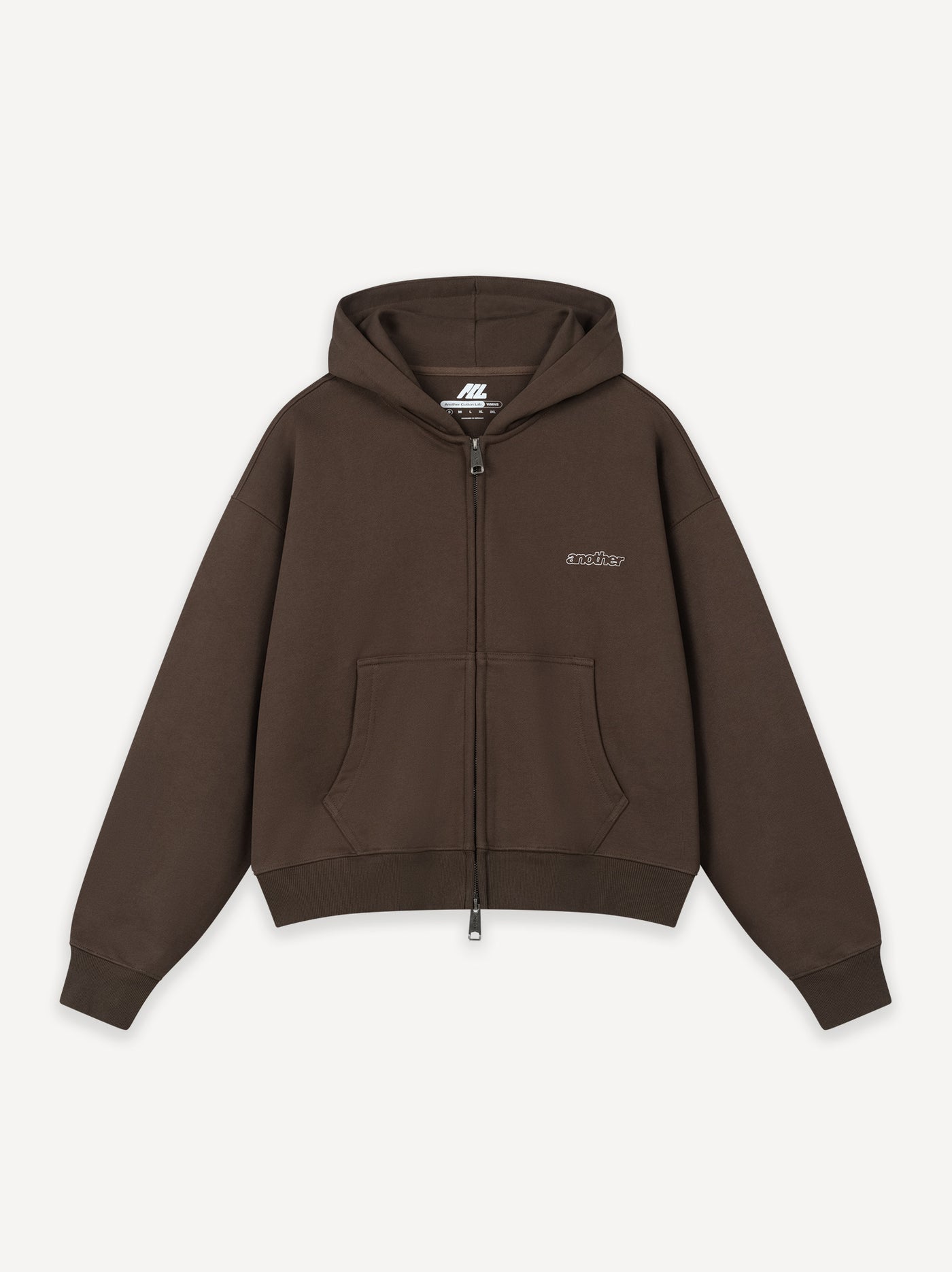 WMNS Cropped Warm-Up Zip Hoodie – Dark Brown