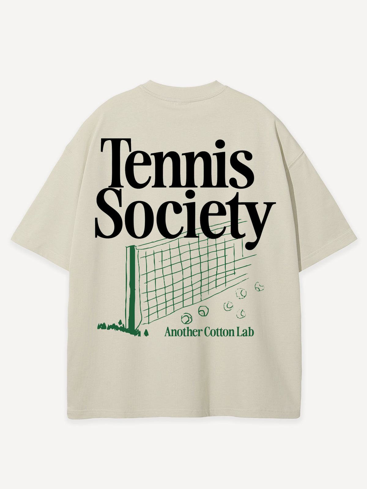 Tennis Society Oversized T-Shirt – Off White