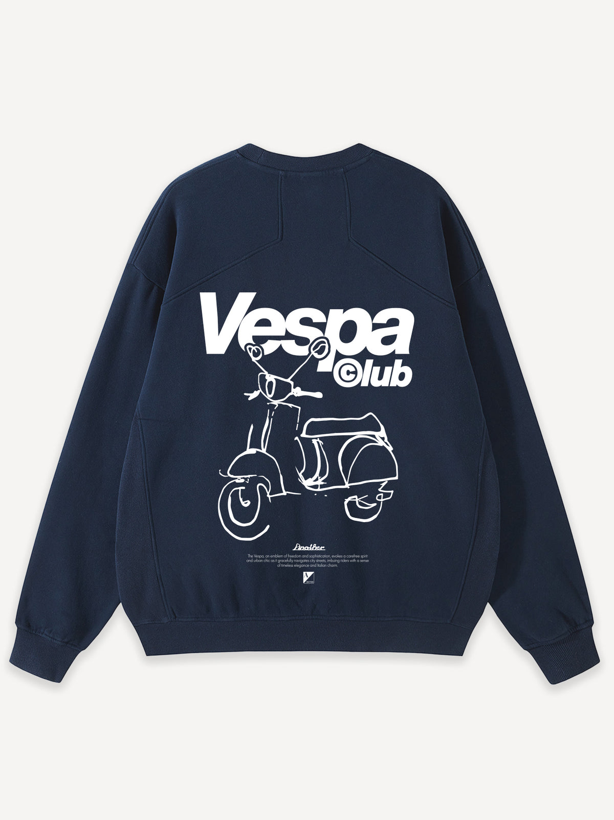 V-Club Oversized Sweatshirt – Washed Navy