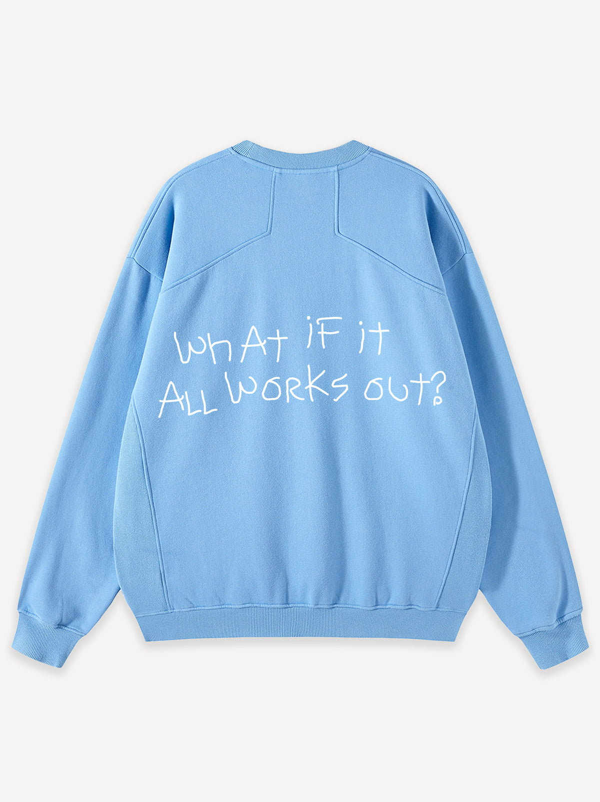 What If Oversized Sweatshirt – Washed Sky Blue