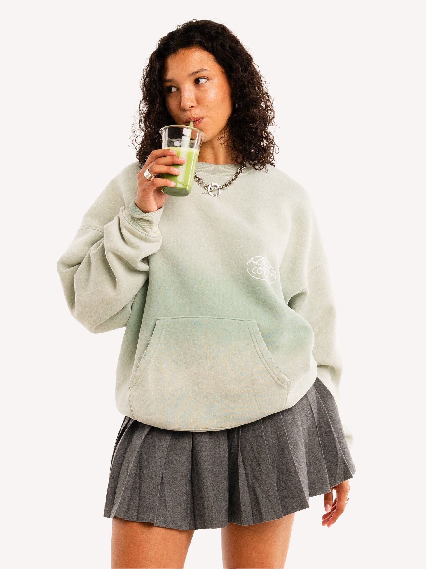 Matcha Mornings Oversized Sweatshirt – AnotherCottonLab