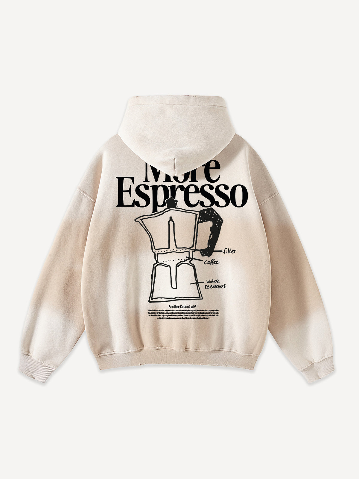 Espresso Moka Oversized Hoodie – Washed Sand