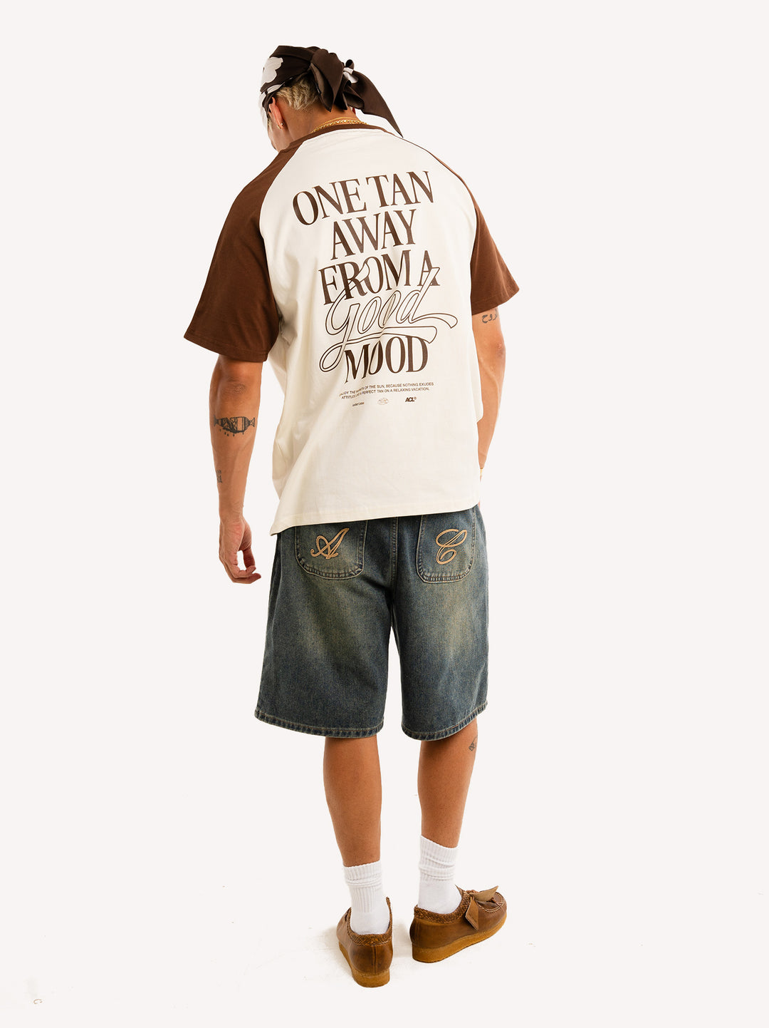 One Tan Away Oversized Raglan T-Shirt